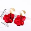 Delicate Flower Dangle Earrings Exaggerate Tassel Design Petal Stud Earring Temperament Rose Ear Pendants Everyday Wear