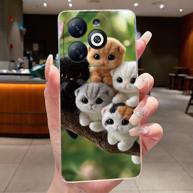 Casing For infinix Smart 8/Smart 8 Pro Luxury Dragon Cute Cool Boys Girls Soft silicone Phone Case Back Cover Transparent Shell