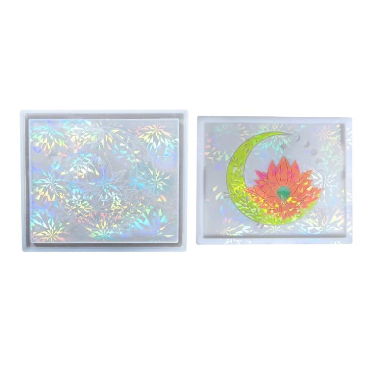 Silicone Coaster Mold Holographic Epoxy Resin Molds Storage Tray Cup Mat Molds 1 чистый
