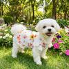 Flutter Sleeve Dog Love Printed Skirt Thin Breathable Pet Suspenders Vest  Party