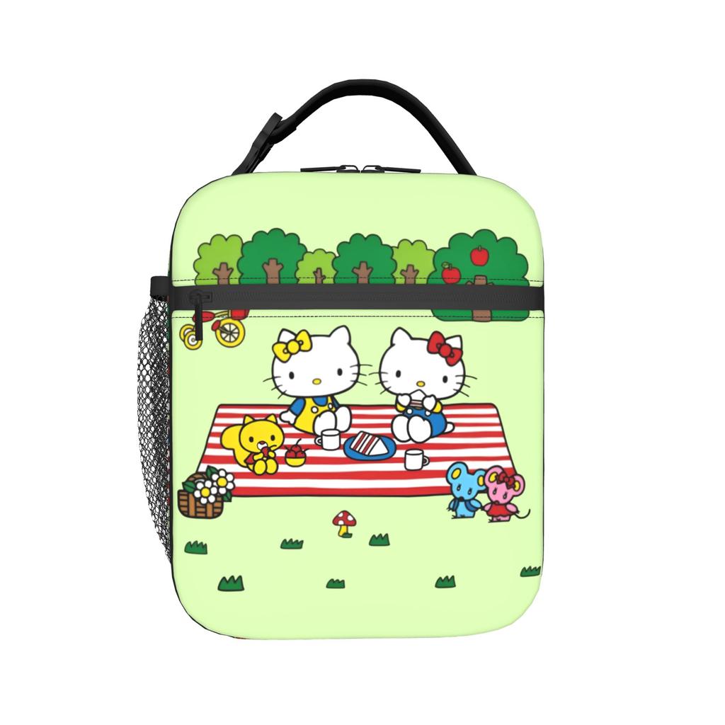 Custom Kitties Kitten Resuable Lunch Box Women Men Leakproof Cat Anime Thermal Cooler Food Insulated Lunch Bag Office Work