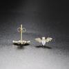 Cute Bat Stud Earrings for Women Trend Gothic Cartilage Ear Accessories Gold Zirconia Gothic Jewelry E489