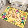 Follow Your Heart Carpet with Colorful Floral Design On Yellow Suitable for Use As an Anti-slip for Living Room Bedroom Sofas