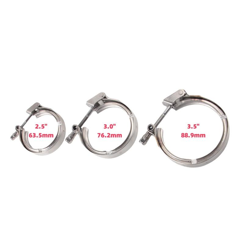 304 Stainless Steel 2.5" 3" 3.5"Inch 63 76 89mm Quick Release V Band Clamp Only For Flange Turbo Exhaust Pipe Vband Clamp