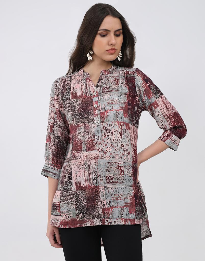 Monte Carlo Women's Round Neck 3/4 Sleeve Kurti