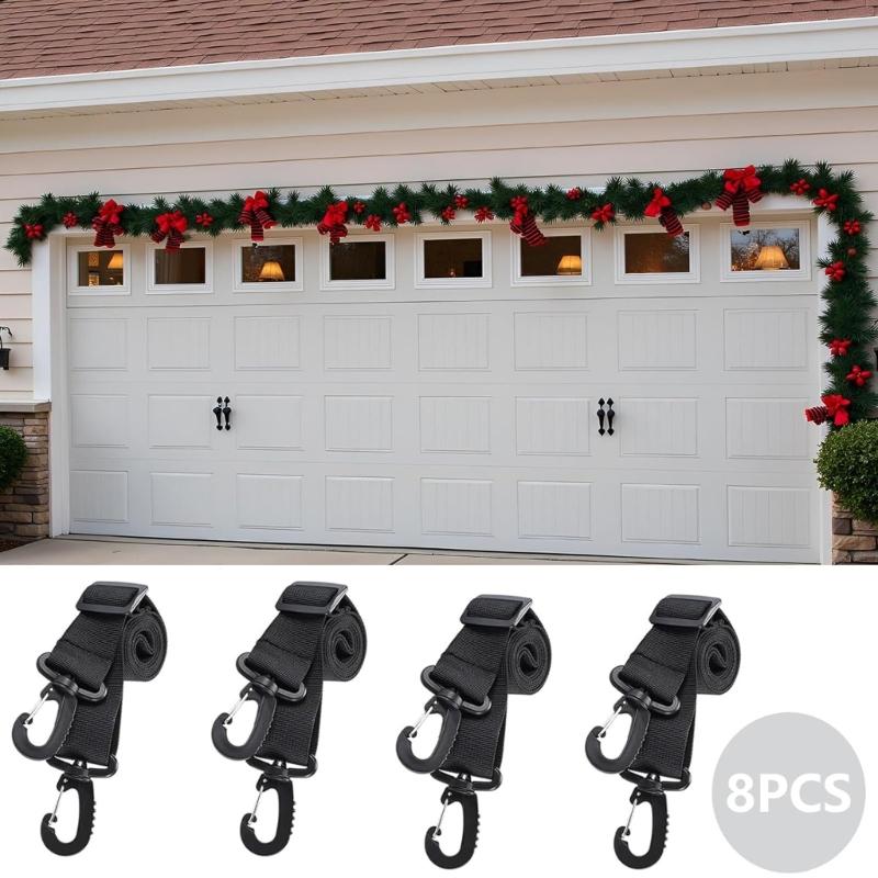 8Pcs Garage Door Banners Clip for Easyly Installation Protects Surfaces Adjustable for Various Decoration Size