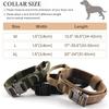 Taktisches Hundehalsband Verstellbar Militärisches Trainings-Nylon-Hundehalsband mit Kontrollgriff Schwere Schnellverschluss-Metallschnalle für Hunde
