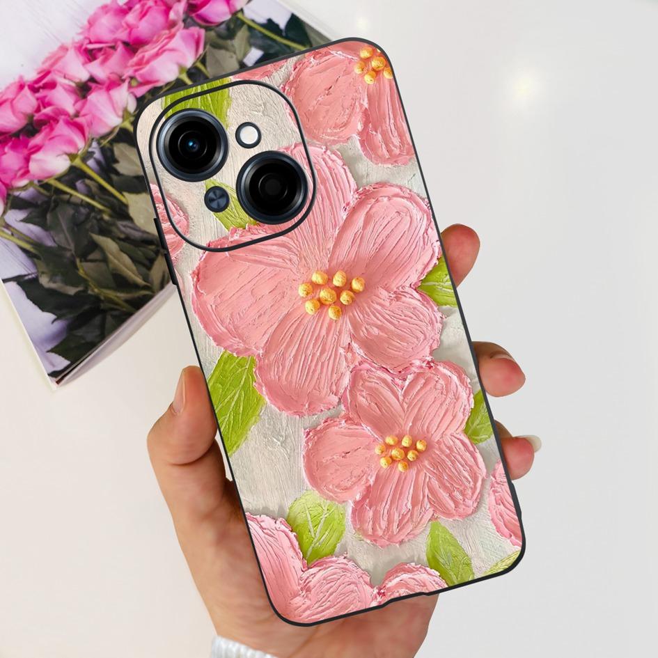 For Phone Case Tecno Spark Go 1 Cover 2024 Popular Flower Soft Silicone Back Protective Cover For Tecno Spark Go 2025 Pop 9 Etui