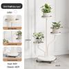 3-Tier Movable Wrought Iron Plant Stand