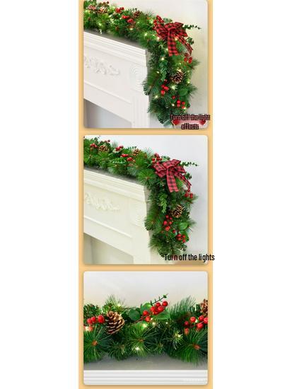 2.7m Christmas Garland for Decoration - Tree, Wreath, Wall, Door Hanging, Hotel, Shopping Mall Display