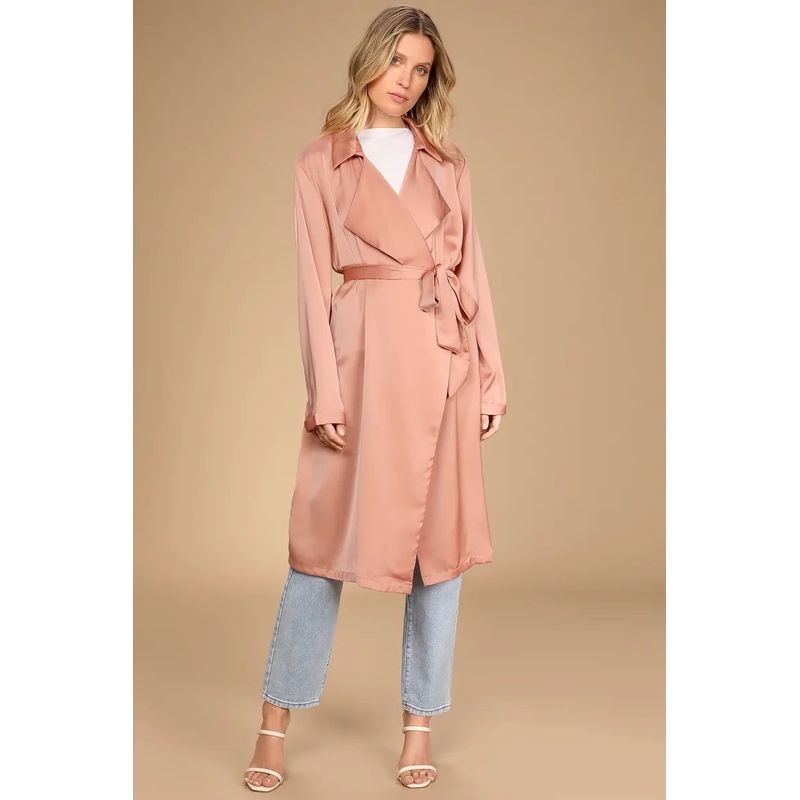 

Export Lu Home Fall and Winter New Arrival Long Sleeves Lace up Slim Fit Slim Looking Lady Plaid Easiest for Match Smooth Fabric Cardigan Outwear Dark pink XL