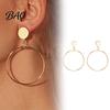 Casual Earrings 1 Pair Drop for Women, Large Circle Draped Style Earrings, Women Small Face Enhancing Daily Wear Commuting