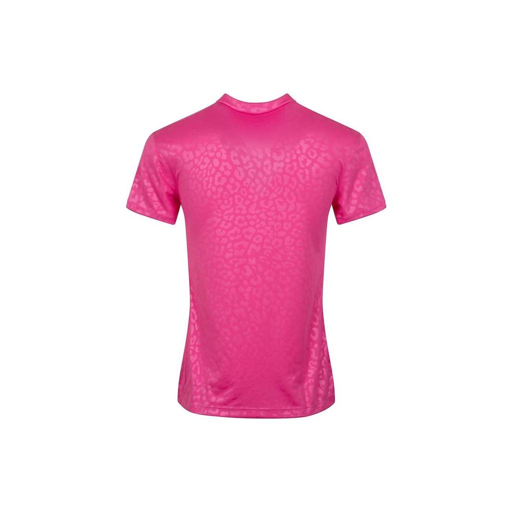 Nike Logo V-Neck Straight Cut Short Sleeve T-Shirt Women Tops Pink DO6768-684