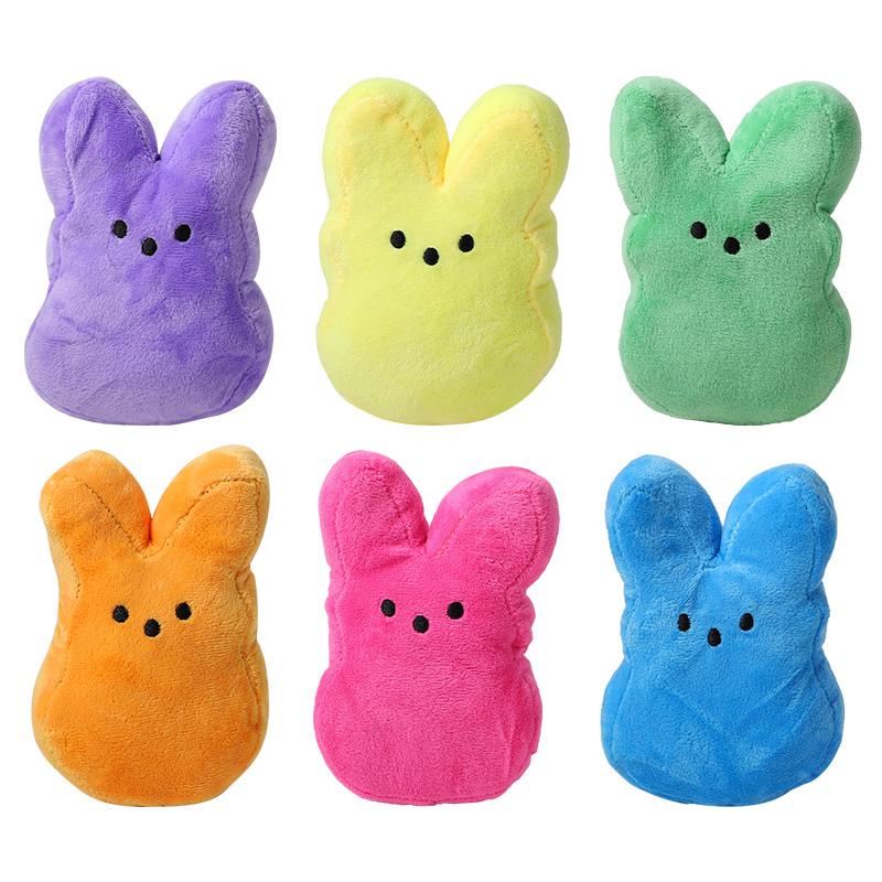 

6Pcs Easter Bunny Plush Cute Doll Easter Basket Fillers Kids Boy Girl Easter Birthday Party Gift Favors Home Table Decoration