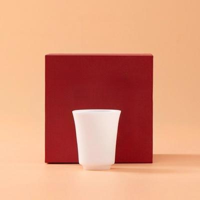 Premium White Porcelain Teacup Handmade Gongfu Tea Cup Jade Glaze Office Home Tea Ceremony Set