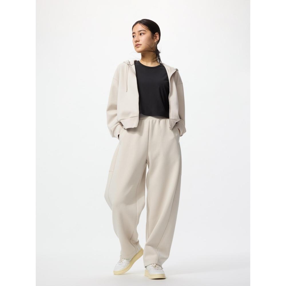 

Uniqlo Япония Сухая Толстовка Изогнутые Брюки Короткая Длина 09 BLACK/XS