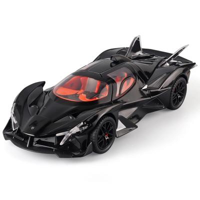 1/24 Scale Apollo Project EVO Super Car Diecast Alloy Vehicle Model Sound & Light Collection Ornaments Toys for Boys Gifts with Kids