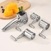Stainless Steel Handheld Cheese Grater, Rotary Manual Grinder Cutter Slicer Shredder with Stainless Drum Blades