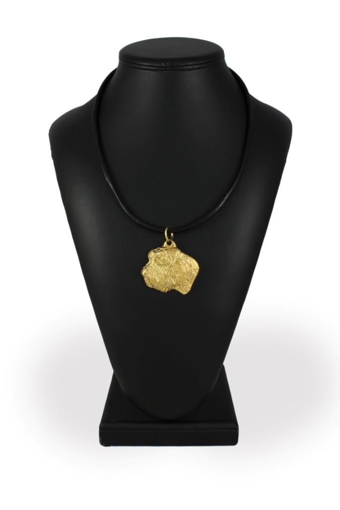 Petit Basset Griffon Vendéen - necklace with a dog in a gift box, gold-plated pendant for a dog lover, striking jewelry by Art-Dog