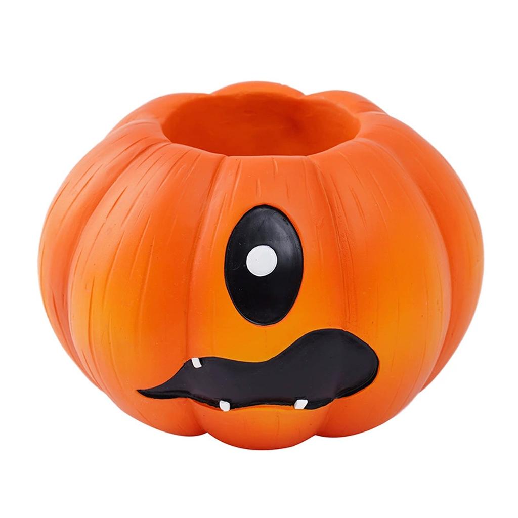Halloween Troll Pumpkin Resin Decorative Bowl for Candy Storage and Home Decor