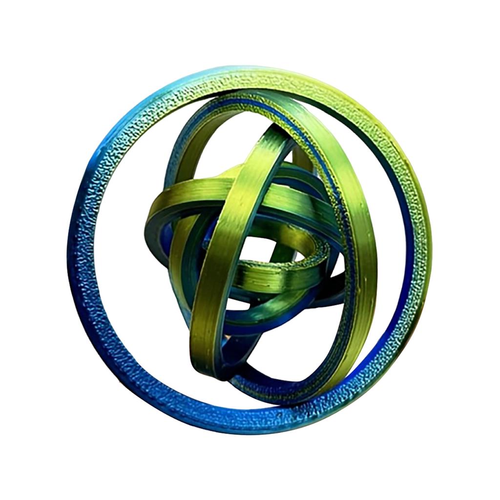 3D Printed Fingertip Rotating Colorful Decompression Ring