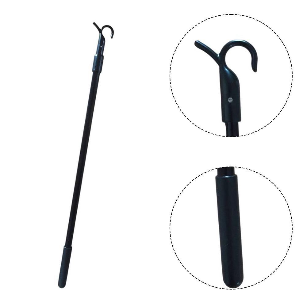 1PCS Roof For Window Opener Handle Extension Rod Aluminum Alloy With Hooks Roof Hatch Hooks 30-60cm For Home Hardware
