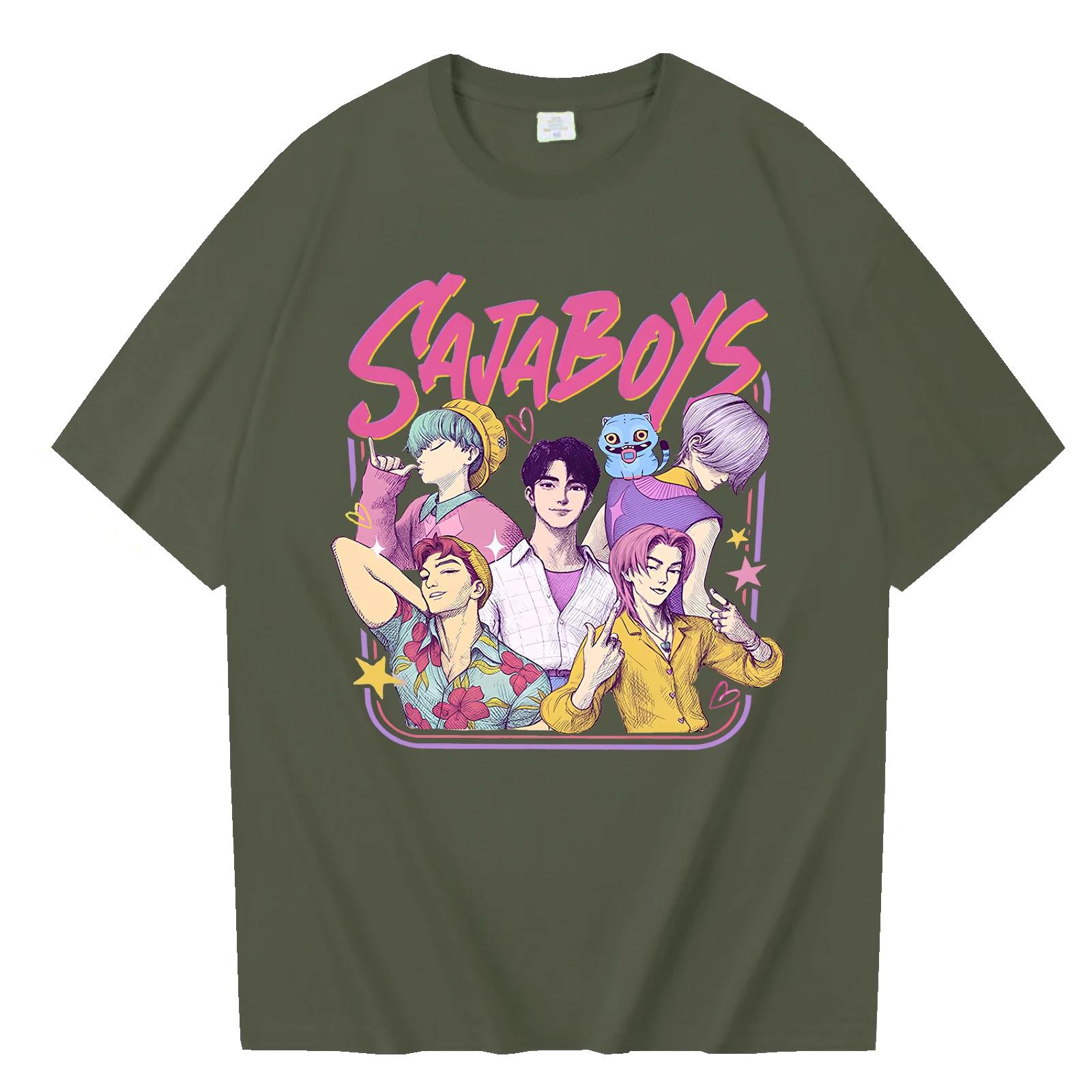 

Kpop Demon Hunters Saja Boys T-Shirt - Harajuku Style O-Neck Tee Official Fan Gift & Collectible Merchandise 4XL