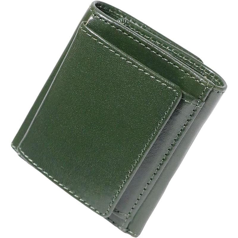 

[Berkut] green trifold wallet italian leather men s ladies genuine leather Tanned leather compact wallet tri-fold Thin large capacity wallet