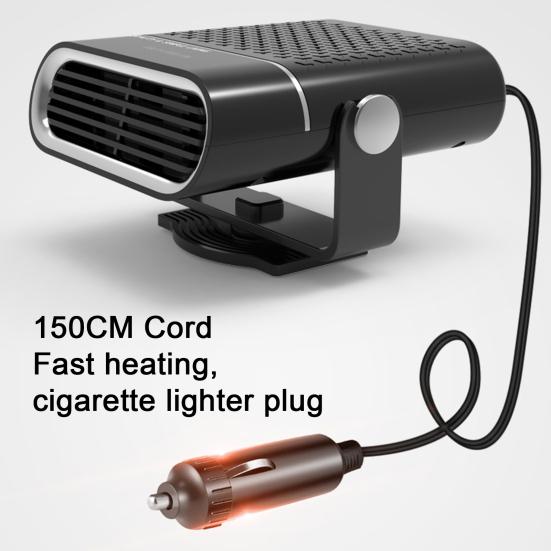 Portable Car Heater 12V Fast Heating Cooling Fan 360-degree Rotatable Multi-Level Adjustment Car Defogger