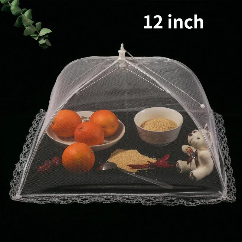 Food Covers Mesh Foldable Kitchens Anti Fly Mosquito Tent Dome Net Umbrella Picnic Protect Dish Cover Kitchen Accessories