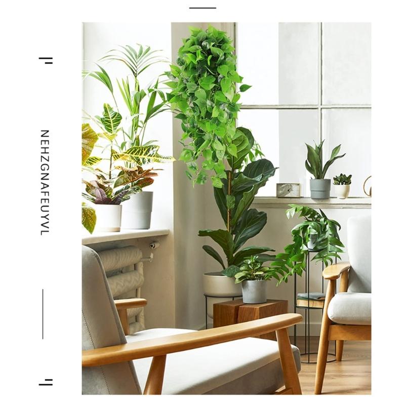 6PCS Synthetic Hanging Foliages with Sun Resistant Durable Construction Perfect for Household Yard Decorations