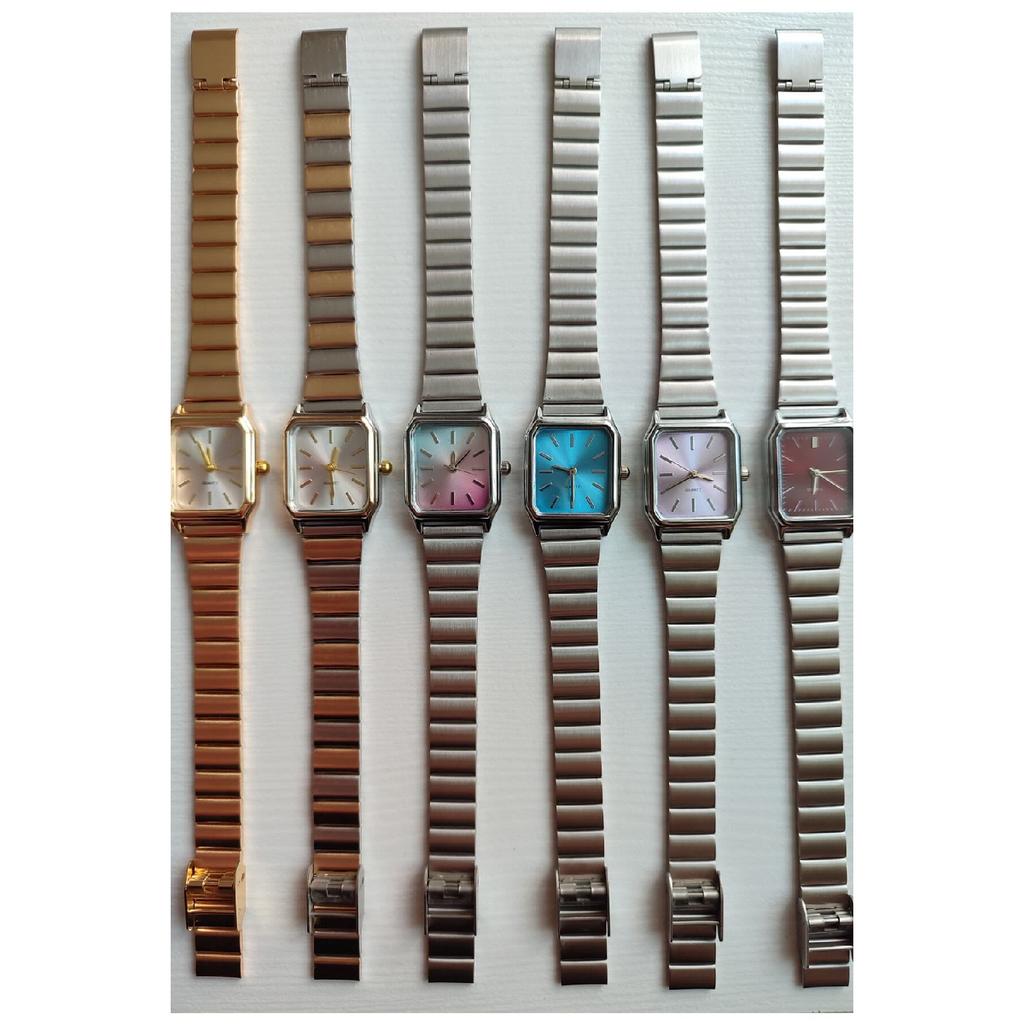 Women's Wristwatch New Fashion Vintage Metal Block Cord Gold Wristwatch