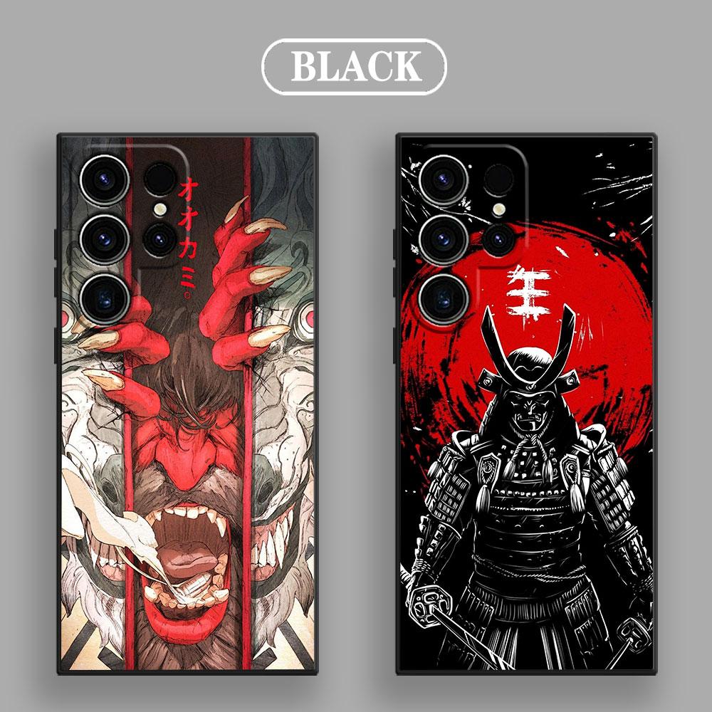 Japanese Art Samurai Ninja S26Ultra Case For Samsung Galaxy S26 S25 S24 S23 S20 S21 FE S22 Ultra Plus 5G Cases Soft Phone Cover