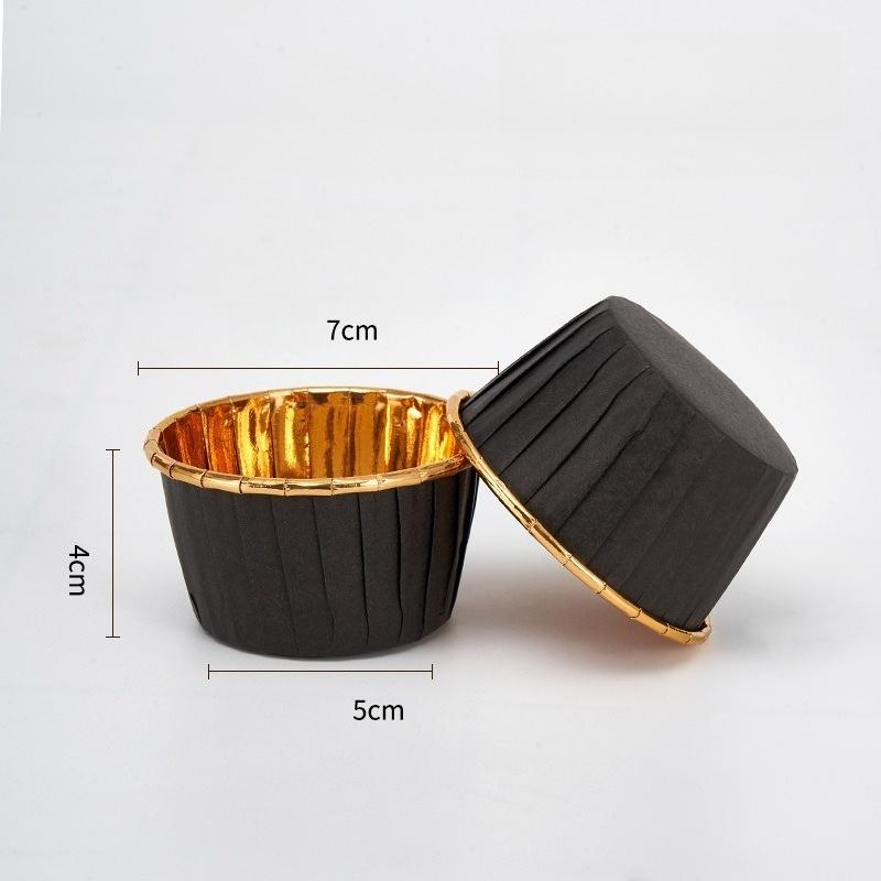 50-150Pcs Cupcake Mold Paper Cup Oilproof Cupcake Liner Baking Cup Tray Case Wedding Party Caissettes Golden Muffin Wrapper Paper