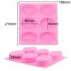 Silicone DIY Handmade Craft 3D Insect Soap Mould Soap Molds Tray 6 Forms Oval Bee Soap Mold Easy To Demould