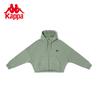 Kappa Hoodie New Women's Drop Shoulder Sports Sweatshirt Casual Cardigan Short Long Sleeved Jacket