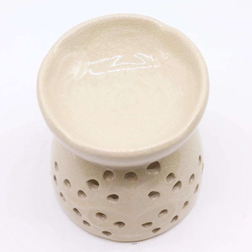 Oil Burner Ceramic Tree of Life Ivory