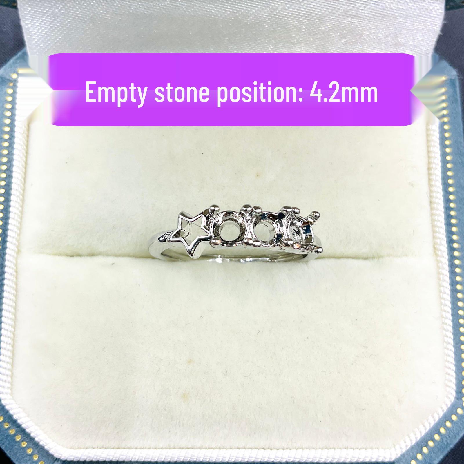 

Customizable 4.2mm Round Huazi Diamond Ring Setting for DIY Inlay Adjustable