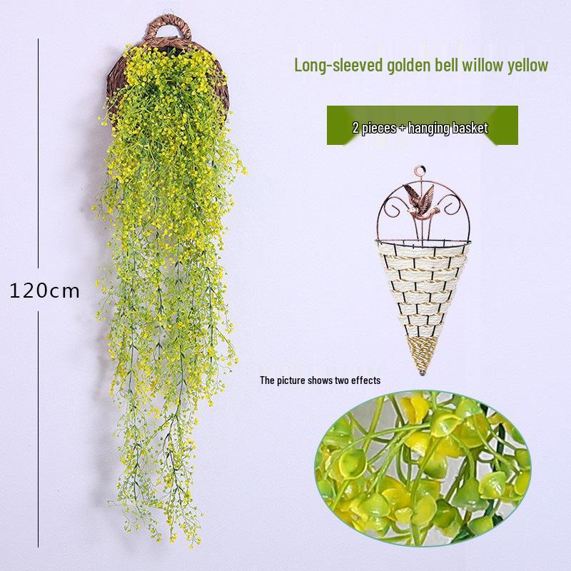 Wisteria Vine Artificial Silk Flower Wall Hanging for Indoor Decoration