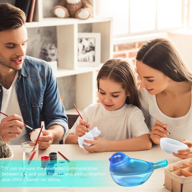 3D Bird Storage Box Resin Mold 3D Animal Silicone Molds Jewelry Jar Epoxy Casting Mould with Lid DIY Bottle Candle Holder