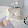 Cute Style Quilted Card Case  ID Case  Multi-function Flip Snap Storage Bag  Portable Coin Purse  Bluetooth Headset Bag