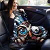 1pc. Cute Owl Night Sky Design Blanket - Perfect for Home Decor, Office Use, Outdoor Activities, Gift Idea, Suitable for All Seasonsz041769