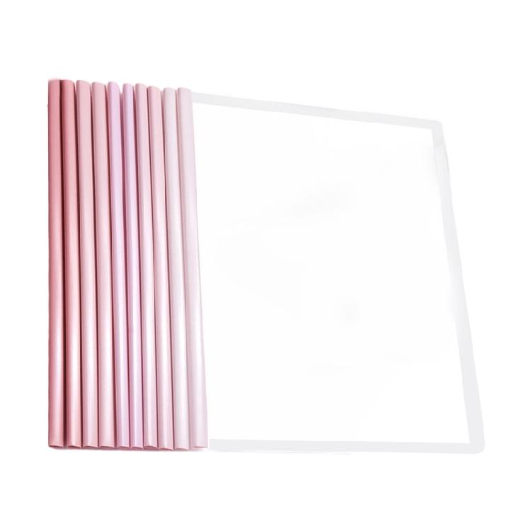 10pcs Portable Transparent A4 File Holders With Enhanced Grip Rods for File Organization Business Travel Essentials