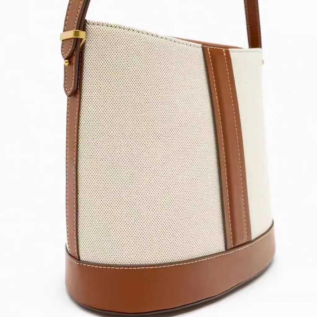 Grande borsa a secchiello in tela per donna borse a spalla lussuose borse crossbody di alta qualità borse da donna moda