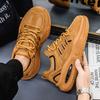 Tênis Esportivos Masculinos Casual Estilo de Rua Plataforma Tênis Estudantes Tamanho Grande Preto Tênis de Skate Aumento de Altura