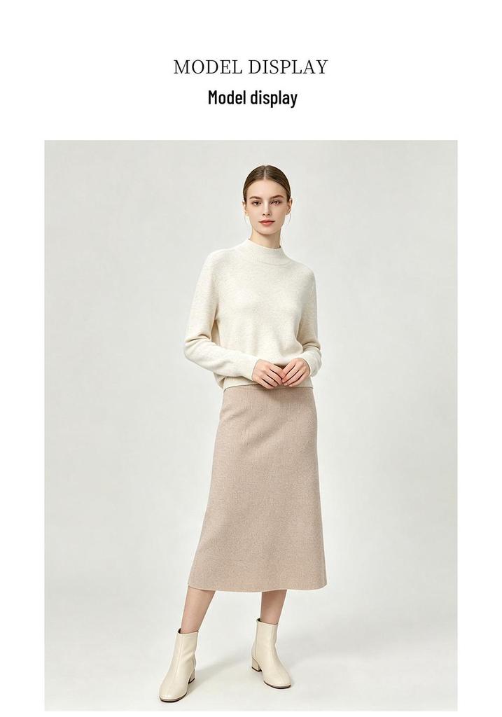 Xin Ge Women's Lambswool Cashmere Pullover: Skin-friendly, Temperature-locking Knitwear for Autumn.
