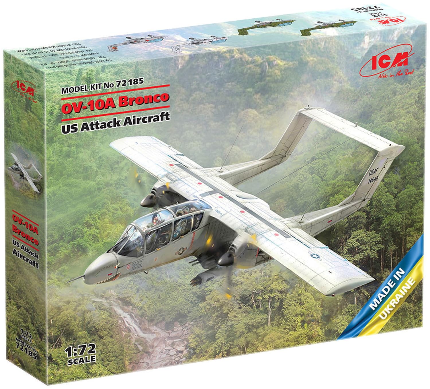 

ICM 1/72 scale U.S. Air Force OV-10A Bronco plastic model kit 72185