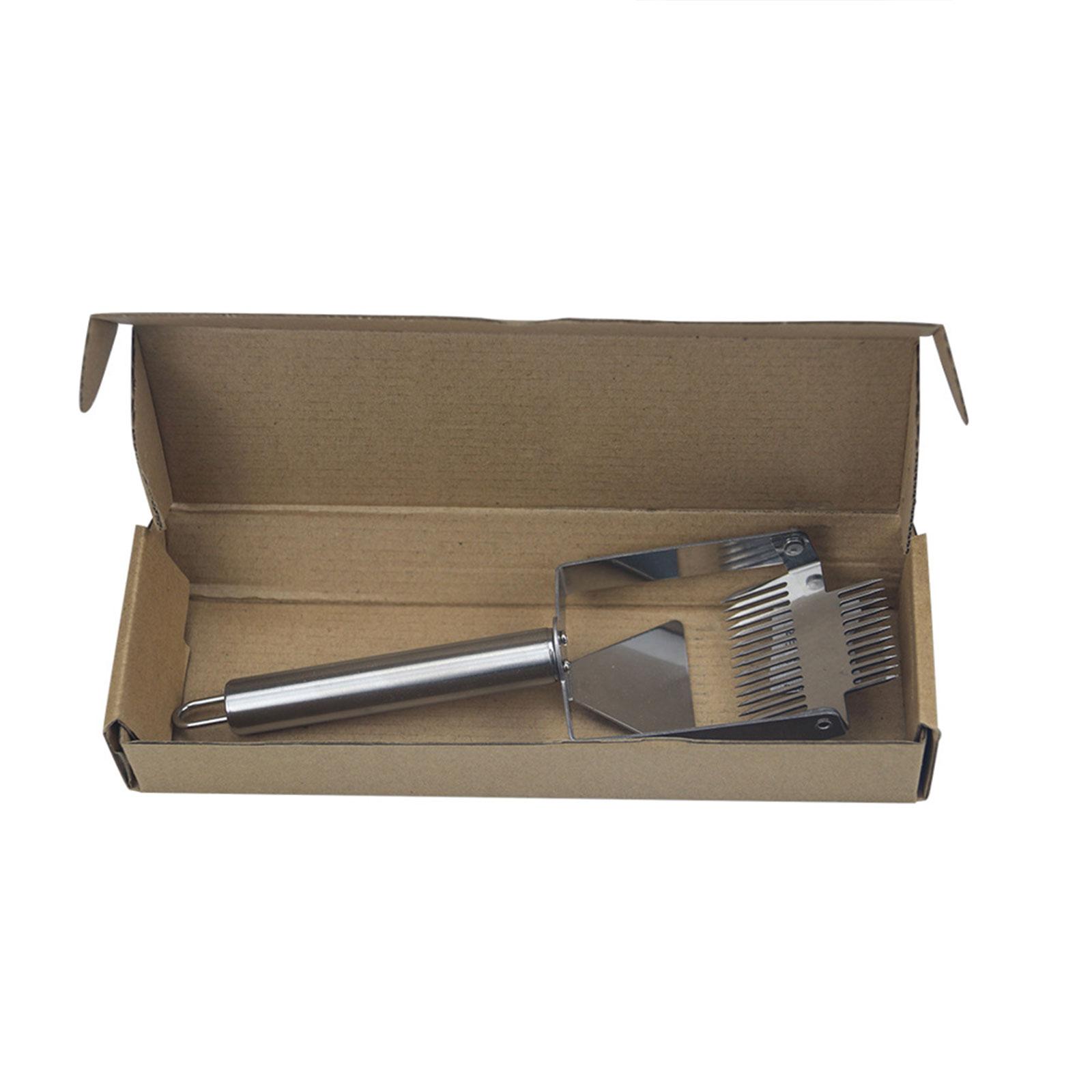 

Stainless Steel Honeys Cutting Tool Reverse Hook Uncapping Fork with Ergonomic Handle Bees Hive Scraper Beekeeping Tool