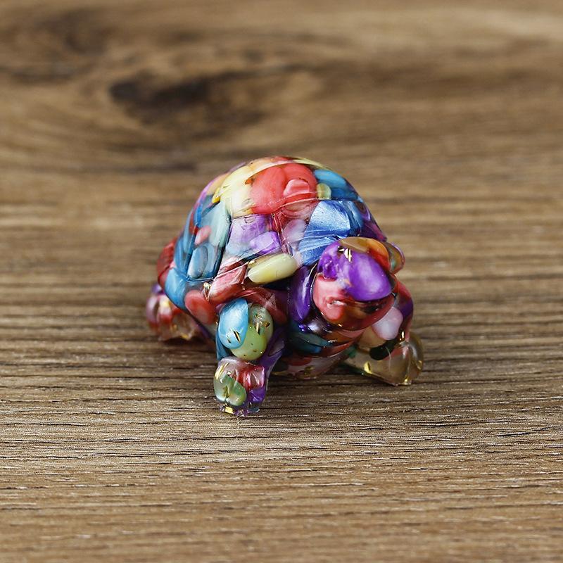 Creative Artificial Fish Turtle Dolphin Jewelry Beautiful Koi Fish Turtle Dolphin Natural Crystal Fish Table Car Home Decoration Gift for Friends