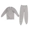 (Hellgrau XXL) Herren Thermo-Unterwäsche Set Leichtgewicht Long Johns Hellgrau XXL